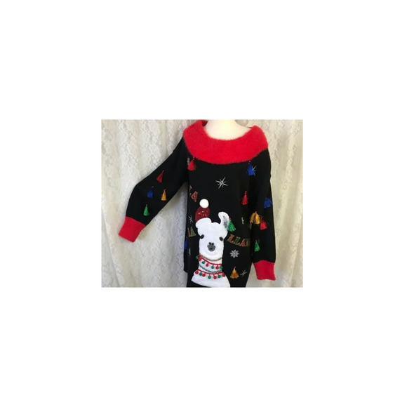 Ugly Sweeter/Dress Holiday times La llama New NO Tag Size L - Picture 1 of 6